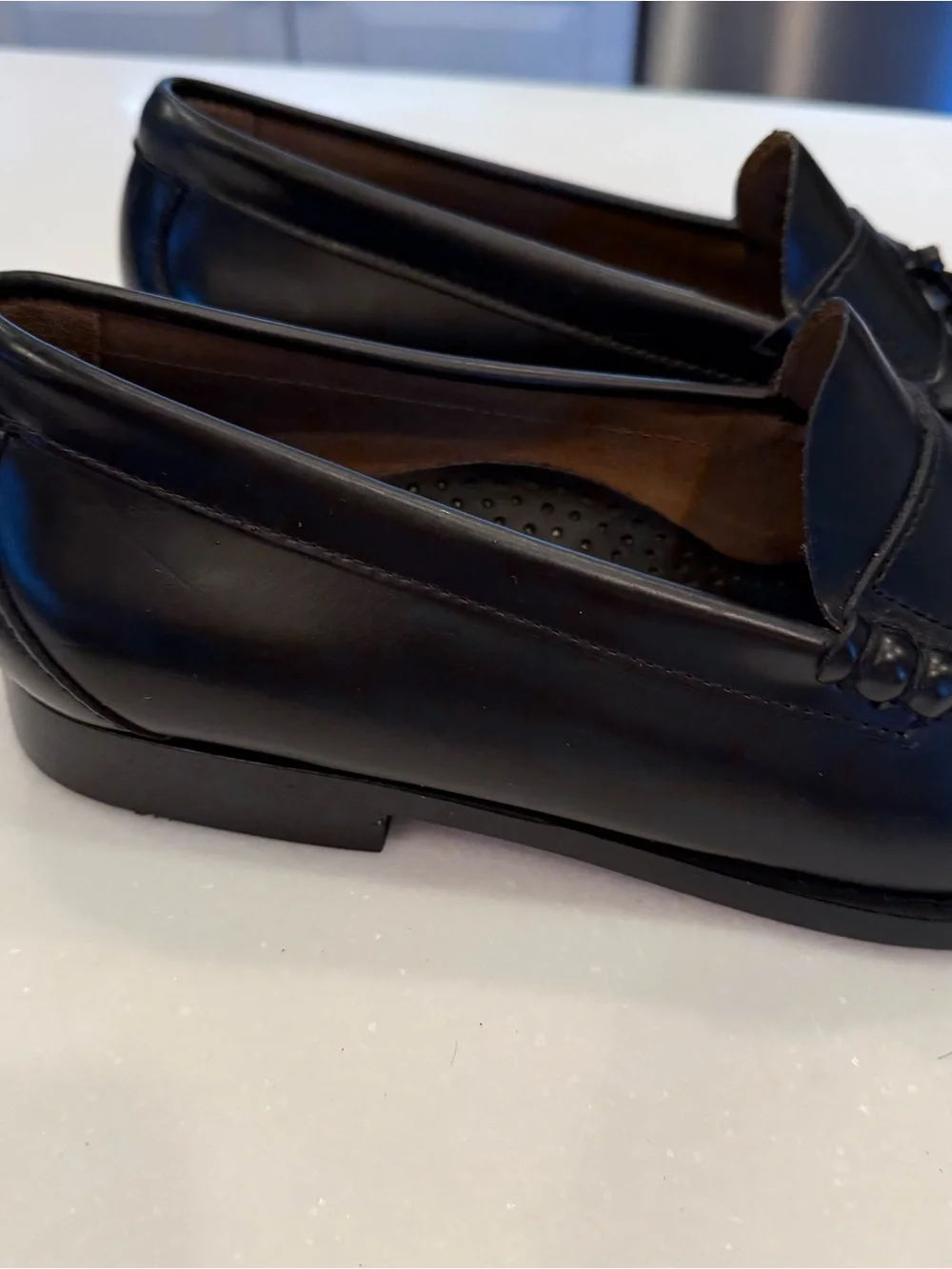 G.H. Bass Men’s Lennox Weejuns Tassel Loafers Black Leather Sz 10D Pristine!